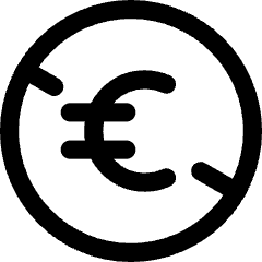 Non Commercial Euro Icon from Core Line Set