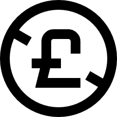 Non Commercial Pounds Icon from Sharp Line Set