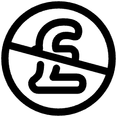 Non Commercial Pounds Icon from Plump Line Set