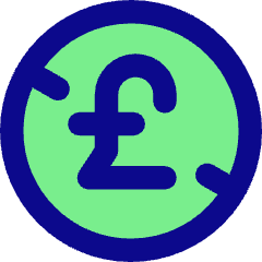 Non Commercial Pounds Icon from Core Pop Set