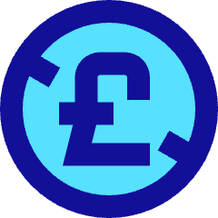 Non Commercial Pounds Icon from Sharp Pop Set