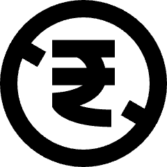 Non Commercial Rupee Icon from Sharp Remix Set