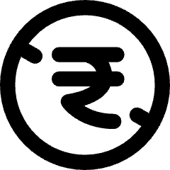 Non Commercial Rupee Icon from Core Remix Set