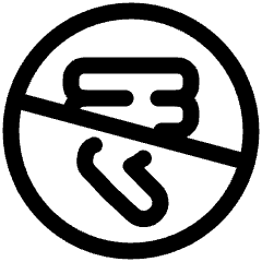 Non Commercial Rupee Icon from Plump Line Set