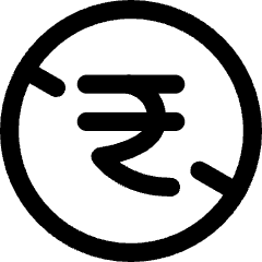Non Commercial Rupee Icon from Core Line Set