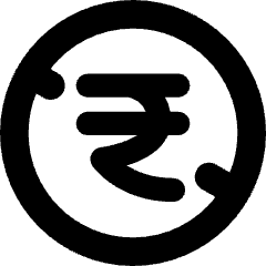 Non Commercial Rupee Icon from Core Solid Set
