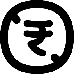 Non Commercial Rupee Icon from Flex Solid Set