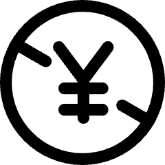 Non Commercial Yen Icon from Core Line Set