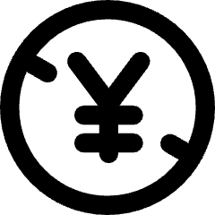 Non Commercial Yen Icon from Core Remix Set