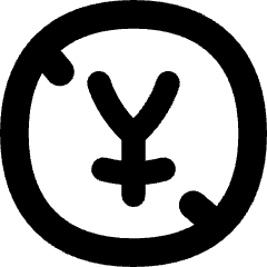 Non Commercial Yen Icon from Flex Solid Set