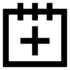 Notepad Add Icon from Sharp Line Set