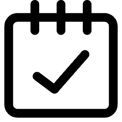 Notepad Check Icon from Core Line Set