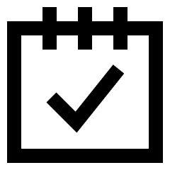 Notepad Check Icon from Sharp Line Set