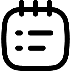 Notepad List Icon from Flex Line Set