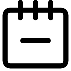 Notepad Subtract Icon from Core Line Set
