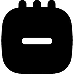 Notepad Subtract Icon from Flex Solid Set