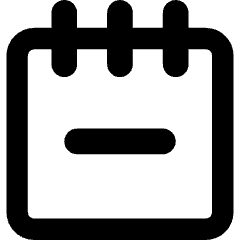 Notepad Subtract Icon from Core Remix Set