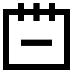Notepad Subtract Icon from Sharp Line Set