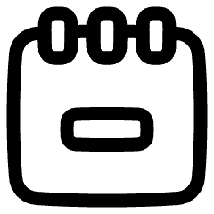 Notepad Subtract Icon from Plump Line Set