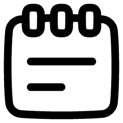 Notepad Text Icon from Plump Line Set