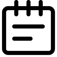 Notepad Text Icon from Core Line Set