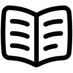 Open Book Icon from Plump Line Set