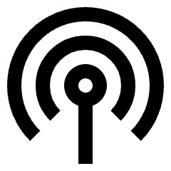 Podcast Wifi Hotspot Icon from Sharp Line Set