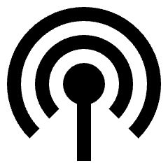 Podcast Wifi Hotspot Icon from Sharp Solid Set