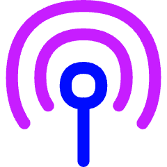 Podcast Wifi Hotspot Icon from Flex Neon Set