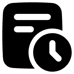 Search History Icon from Plump Solid Set