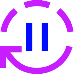 Auto Pause Icon from Sharp Neon Set