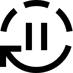 Auto Pause Icon from Sharp Line Set
