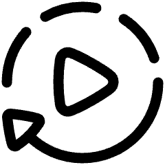 Auto Play Icon from Plump Line Set