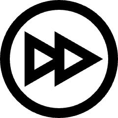 Button Fast Forward Circle 1 Icon from Sharp Line Set