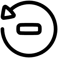 Button Go Backward Icon from Plump Line Set