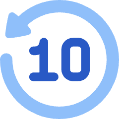 Button Go Backward 10 Icon from Plump Flat Set
