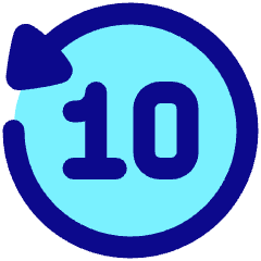 Button Go Backward 10 Icon from Plump Pop Set