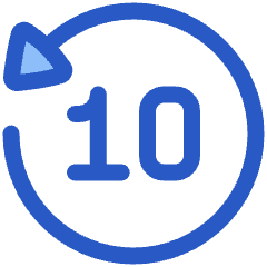 Button Go Backward 10 Icon from Plump Duo Set