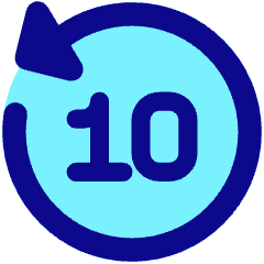 Button Go Backward 10 Icon from Core Pop Set