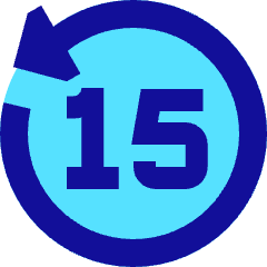 Button Go Backward 15 Icon from Sharp Pop Set