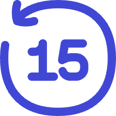 Button Go Backward 15 Icon from Flex Duo Set