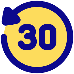 Button Go Backward 30 Icon from Plump Pop Set