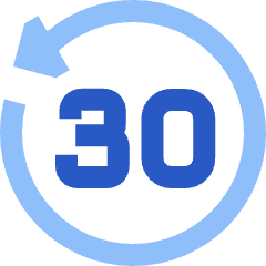 Button Go Backward 30 Icon from Sharp Flat Set
