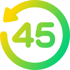 Button Go Backward 45 Icon from Plump Gradient Set