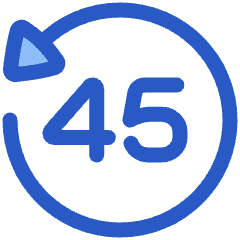 Button Go Backward 45 Icon from Plump Duo Set