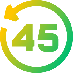 Button Go Backward 45 Icon from Sharp Gradient Set