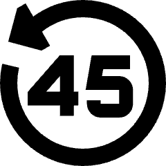 Button Go Backward 45 Icon from Sharp Remix Set