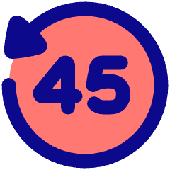 Button Go Backward 45 Icon from Plump Pop Set