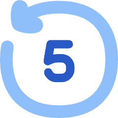 Button Go Backward 5 Icon from Flex Flat Set