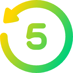Button Go Backward 5 Icon from Plump Gradient Set